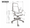 Kancelářské křeslo WEBER ořech / černá