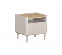 AMILIO NOČNÍ STOLEK 50 1KS - kašmír / olejovaný dub / úchyty kašmír / nohy kašmír