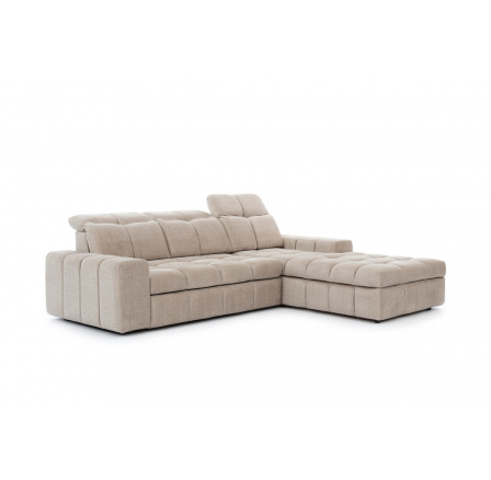 Rohová sedací souprava s elektricky výsuvným sedákem Magnelio Mini Vogue 2 Beige Strana pravá Rohová sedací souprava s elektricky výsuvným sedákem Magnelio Mini Vogue 2 Beige Strana pravá