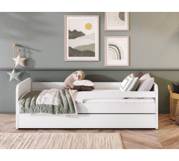 Dětská postel DUULI I 160x80 cm s matrací, Bílá