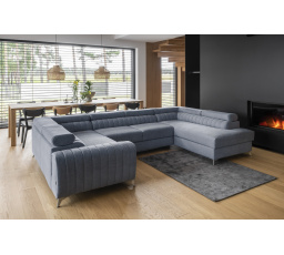 Rohová sedací souprava ve tvaru U LOUIS, Gojo 40 Pravá