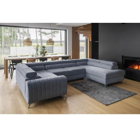 Rohová sedací souprava ve tvaru U LOUIS, Gojo 40 Pravá