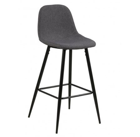 Barová stolička Wilma vysoká tmavě šedá / černá