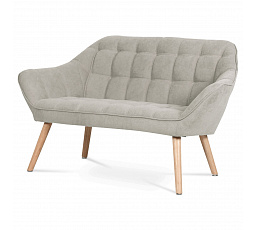 Dvoumístná pohovka, stříbrná, látka, AK-322 SIL2