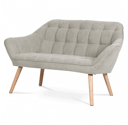 Dvoumístná pohovka, stříbrná, látka, AK-322 SIL2