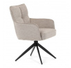 Jídelní židle, béžová, látka, DCH-P3170 LAN2