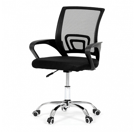 Dětská židle, výškově nastavitelná, černá síťovina, KA-L103 BK