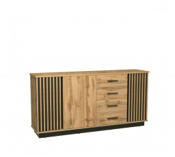 Komoda 3D4S LAMELO LA21 černá