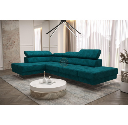 Rohová sedací souprava EMPORIO MINI 300x180 - levá, tyrkysová