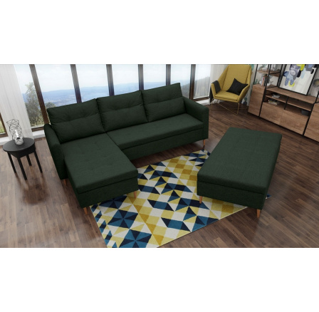 Rohová sedací souprava AREO s taburetem, Malmo 37, Levá