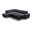 Rohová sedací souprava Davis černá pravá
