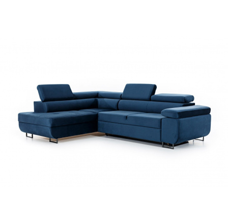 Rohová sedačka Annabelle L s funkcí spaní / Monolith 77 / černé nohy / levá strana