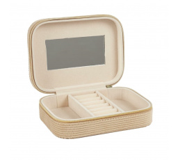 Velurová manšestrová krabička béžová