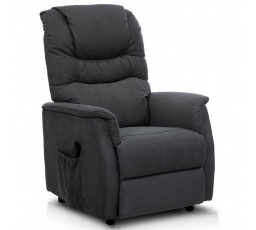 Polohovací křeslo, elektrické kabelové ovládání, šedá, látka, TV-1171 GREY2