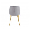 Židle velvet šedá / zlaté nohy J262-1