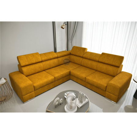 Rohová sedací souprava ROYAL MAX 286×286 - žlutá , levá