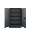 Kancelářská kovová skříň na dokumenty KEVIN, 900 x 1400 x 400 mm, antracit