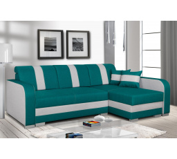 Rohová sedací souprava Costa P tyrkysová/šedá