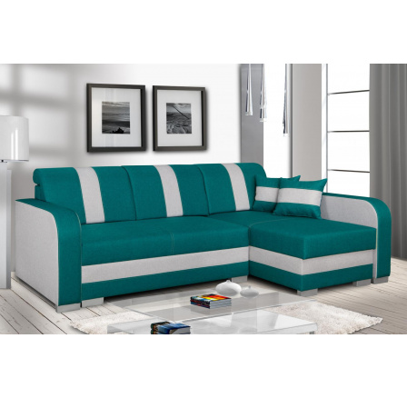 Rohová sedací souprava Costa P tyrkysová/šedá Rohová sedací souprava Costa P tyrkysová/šedá