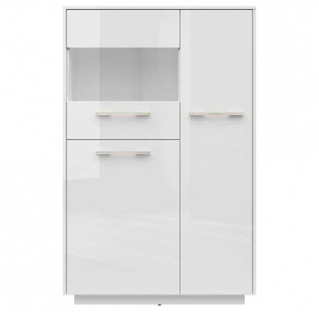 Vitrína FL SMART REG2D1W/KPL KRYTKA (BLENDY), bílá alpská/bílý lesk Vitrína FL SMART REG2D1W/KPL KRYTKA (BLENDY), bílá alpská/bílý lesk