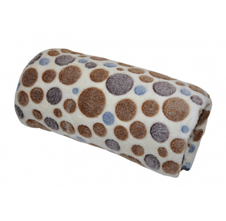 Deka mikroplyš 150x200 cm - puntíky hnědé