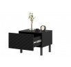 Sada nočních stolků Scalia II 50 1SZ, černý mat / černé nohy