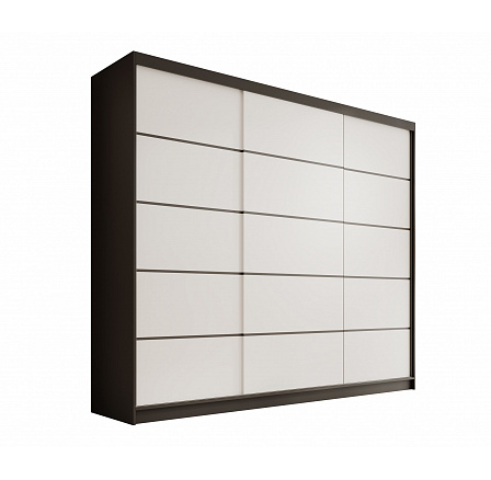 Posuvná skříň Andy 250 Černá+Bílá