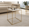 Stolek kávový Adina Zlatý+Bílý