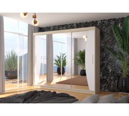 Posuvná skříň se zrcadlem DIEGO 250 Sonoma+White