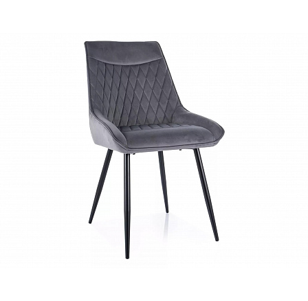 Jídelní židle AGAT VELVET, Šedá Bluvel 14/Černá
