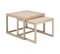 Sada 2 stolků Cornus bělený dub