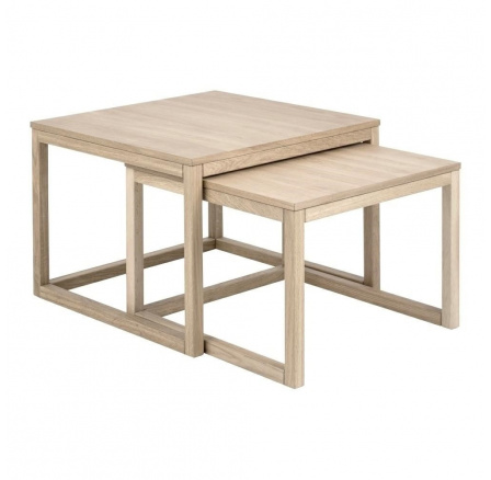 Sada 2 stolků Cornus bělený dub