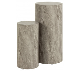 Sada 2 vysokých stolků Dice mramor šedý