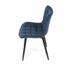 Jídelní židle, modrá, látka, HC-462 BLUE2