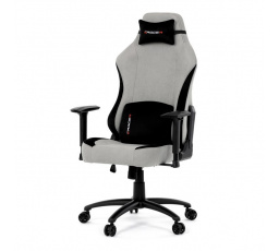 Herní křeslo, houpací mechanismus, stříbrná látka, KA-F12 SIL2