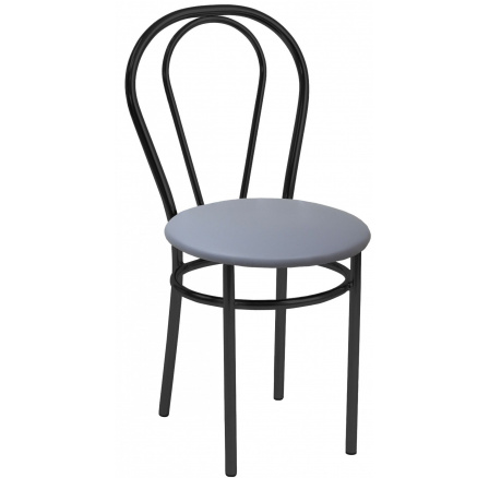Židle eko šedá - černý rám Tulipán