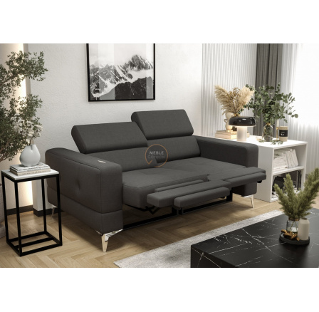 Sofa TOSCANIA II , relax 185 cm - šedá