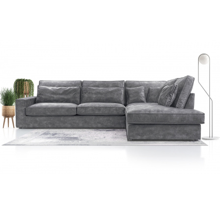 Rohová sedací souprava COBRA, Palladium 15, Pravá Rohová sedací souprava COBRA, Palladium 15, Pravá