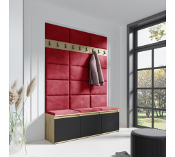 Předsíňová stěna EMI 6, Trinity 24/Artisan + Černá