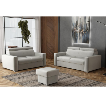 Sedací souprava Petrit 3+2+taburet Paros světle šedá