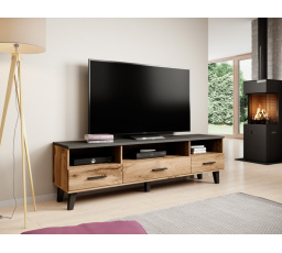 Tv komoda LOTTA RTV 180, dub wotan/černá