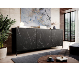Komoda MARMO KOM200/3D, černá