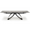 Jídelní stůl HILARIO, efekt černého mramoru/Černá