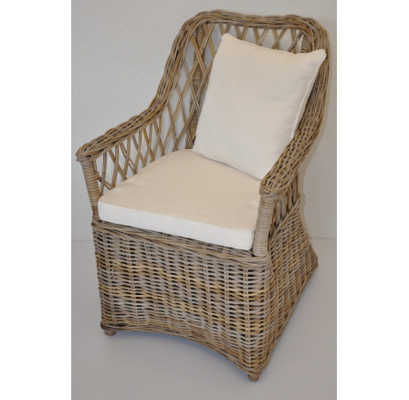 Křeslo Maros ratan Kubu grey 