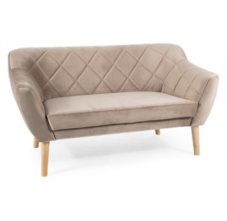 Pohovka KARO 2 VELVET, Béžový Bluvel 40/Buk Pohovka KARO 2 VELVET, Béžový Bluvel 40/Buk