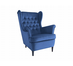 Křeslo HARRY Velvet, modrý Bluvel 86/wenge