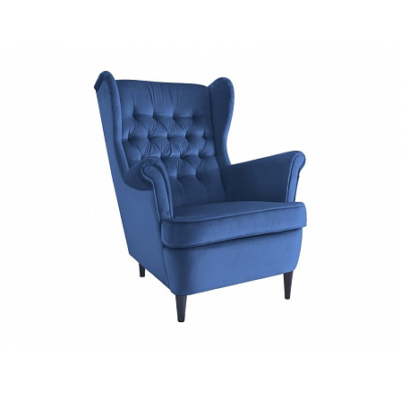 Křeslo HARRY Velvet, modrý Bluvel 86/wenge Křeslo HARRY Velvet, modrý Bluvel 86/wenge
