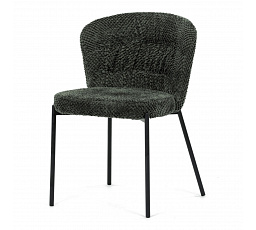 Jídelní židle, zelená, látka bouclé, CT-W1077 GRN2