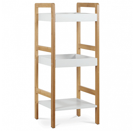 Regál, masiv, bílá, DR-013-3 Regál, masiv, bílá, DR-013-3