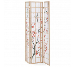 Paraván, masiv, bílá, EF-L185 NAT